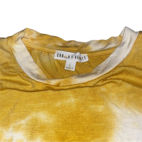 Crown of Hearts Yellow Tie Dye Tank Top - Picture 4 of 6